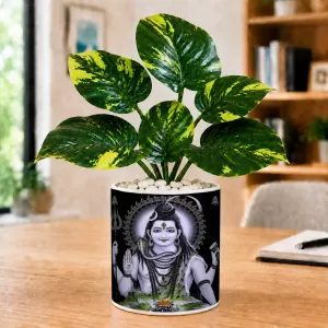 Artificial Tree Ceramic Photo Pot With White Stones 3x4 Inch (F166362) Artificial Tree Ceramic Photo Pot With White Stones 3x4 Inch (F166362)
