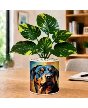 Artificial Tree Ceramic Photo Pot With White Stones 3x4 Inch (F166366)