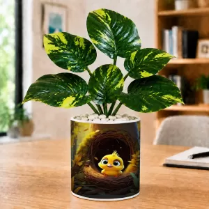 Artificial Tree Ceramic Photo Pot With White Stones 3x4 Inch (F166373) Artificial Tree Ceramic Photo Pot With White Stones 3x4 Inch (F166373)