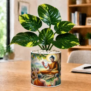 Artificial Tree Ceramic Photo Pot With White Stones 3x4 Inch (F166375) Artificial Tree Ceramic Photo Pot With White Stones 3x4 Inch (F166375)