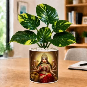 Artificial Tree Ceramic Photo Pot With White Stones 3x4 Inch (F166376) Artificial Tree Ceramic Photo Pot With White Stones 3x4 Inch (F166376)