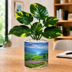 Artificial Tree Ceramic Photo Pot With White Stones 3x4 Inch (F166384) Artificial Tree Ceramic Photo Pot With White Stones 3x4 Inch (F166384)