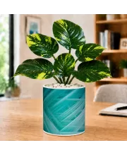 Artificial Tree Ceramic Photo Pot With White Stones 3x4 Inch (F166385)