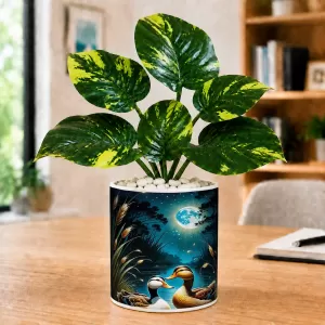 Artificial Tree Ceramic Photo Pot With White Stones 3x4 Inch (F166386) Artificial Tree Ceramic Photo Pot With White Stones 3x4 Inch (F166386)