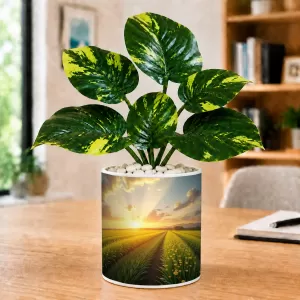 Artificial Tree Ceramic Photo Pot With White Stones 3x4 Inch (F166391) Artificial Tree Ceramic Photo Pot With White Stones 3x4 Inch (F166391)