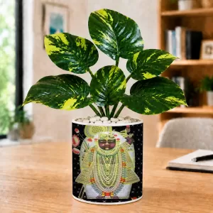 Artificial Tree Ceramic Photo Pot With White Stones 3x4 Inch (F166392) Artificial Tree Ceramic Photo Pot With White Stones 3x4 Inch (F166392)