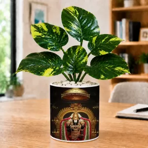 Artificial Tree Ceramic Photo Pot With White Stones 3x4 Inch (F166396) Artificial Tree Ceramic Photo Pot With White Stones 3x4 Inch (F166396)