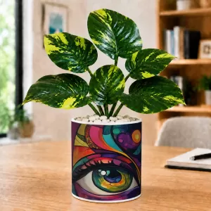 Artificial Tree Ceramic Photo Pot With White Stones 3x4 Inch (F166397) Artificial Tree Ceramic Photo Pot With White Stones 3x4 Inch (F166397)
