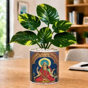 Artificial Tree Ceramic Photo Pot With White Stones 3x4 Inch (F166404) Artificial Tree Ceramic Photo Pot With White Stones 3x4 Inch (F166404)