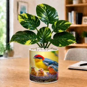 Artificial Tree Ceramic Photo Pot With White Stones 3x4 Inch (F166406) Artificial Tree Ceramic Photo Pot With White Stones 3x4 Inch (F166406)