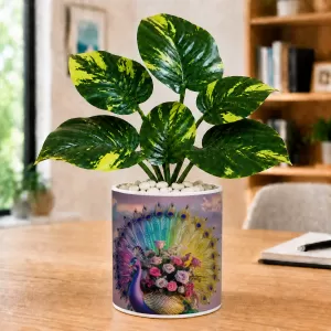 Artificial Tree Ceramic Photo Pot With White Stones 3x4 Inch (F166407) Artificial Tree Ceramic Photo Pot With White Stones 3x4 Inch (F166407)