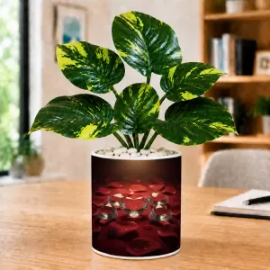 Artificial Tree Ceramic Photo Pot With White Stones 3x4 Inch (F166413) Artificial Tree Ceramic Photo Pot With White Stones 3x4 Inch (F166413)
