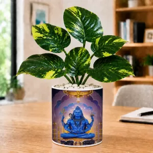 Artificial Tree Ceramic Photo Pot With White Stones 3x4 Inch (F166418) Artificial Tree Ceramic Photo Pot With White Stones 3x4 Inch (F166418)