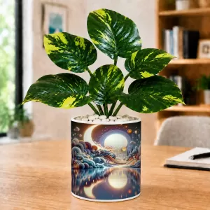 Artificial Tree Ceramic Photo Pot With White Stones 3x4 Inch (F166436) Artificial Tree Ceramic Photo Pot With White Stones 3x4 Inch (F166436)