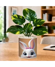 Artificial Tree Ceramic Photo Pot With White Stones 3x4 Inch (F166439)