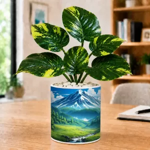 Artificial Tree Ceramic Photo Pot With White Stones 3x4 Inch (F166440) Artificial Tree Ceramic Photo Pot With White Stones 3x4 Inch (F166440)