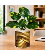 Artificial Tree Ceramic Photo Pot With White Stones 3x4 Inch (F166448)