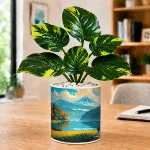 Artificial Tree Ceramic Photo Pot With White Stones 3x4 Inch (F166449) Artificial Tree Ceramic Photo Pot With White Stones 3x4 Inch (F166449)