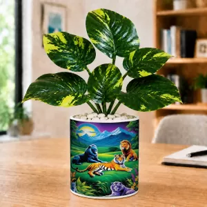 Artificial Tree Ceramic Photo Pot With White Stones 3x4 Inch (F166453) Artificial Tree Ceramic Photo Pot With White Stones 3x4 Inch (F166453)