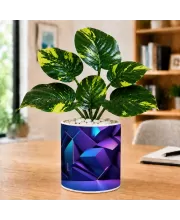 Artificial Tree Ceramic Photo Pot With White Stones 3x4 Inch (F166460)