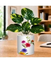 Artificial Tree Ceramic Photo Pot With White Stones 3x4 Inch (F166463)