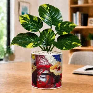 Artificial Tree Ceramic Photo Pot With White Stones 3x4 Inch (F166483) Artificial Tree Ceramic Photo Pot With White Stones 3x4 Inch (F166483)