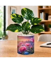 Artificial Tree Ceramic Photo Pot With White Stones 3x4 Inch (F166484)