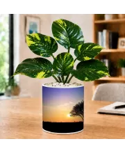 Artificial Tree Ceramic Photo Pot With White Stones 3x4 Inch (F166486)