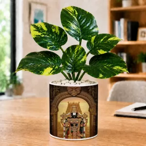 Artificial Tree Ceramic Photo Pot With White Stones 3x4 Inch (F166487) Artificial Tree Ceramic Photo Pot With White Stones 3x4 Inch (F166487)
