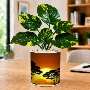 Artificial Tree Ceramic Photo Pot With White Stones 3x4 Inch (F166490) Artificial Tree Ceramic Photo Pot With White Stones 3x4 Inch (F166490)