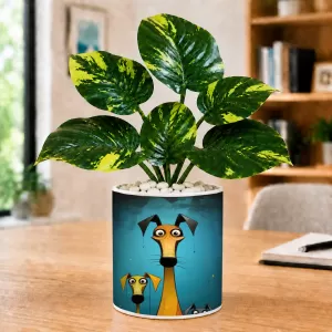 Artificial Tree Ceramic Photo Pot With White Stones 3x4 Inch (F166494) Artificial Tree Ceramic Photo Pot With White Stones 3x4 Inch (F166494)