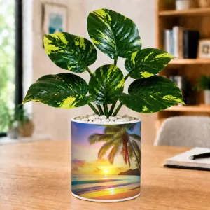 Artificial Tree Ceramic Photo Pot With White Stones 3x4 Inch (F166498) Artificial Tree Ceramic Photo Pot With White Stones 3x4 Inch (F166498)