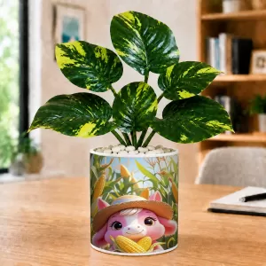 Artificial Tree Ceramic Photo Pot With White Stones 3x4 Inch (F166508) Artificial Tree Ceramic Photo Pot With White Stones 3x4 Inch (F166508)