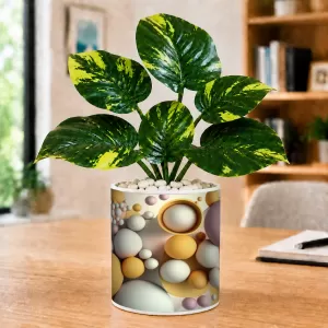 Artificial Tree Ceramic Photo Pot With White Stones 3x4 Inch (F166511) Artificial Tree Ceramic Photo Pot With White Stones 3x4 Inch (F166511)