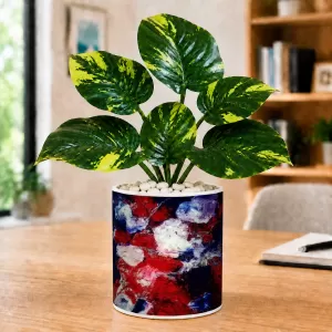 Artificial Tree Ceramic Photo Pot With White Stones 3x4 Inch (F166513) Artificial Tree Ceramic Photo Pot With White Stones 3x4 Inch (F166513)