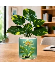 Artificial Tree Ceramic Photo Pot With White Stones 3x4 Inch (F166526)