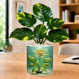 Artificial Tree Ceramic Photo Pot With White Stones 3x4 Inch (F166526) Artificial Tree Ceramic Photo Pot With White Stones 3x4 Inch (F166526)
