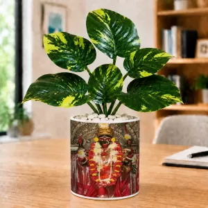 Artificial Tree Ceramic Photo Pot With White Stones 3x4 Inch (F166531) Artificial Tree Ceramic Photo Pot With White Stones 3x4 Inch (F166531)
