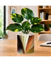 Artificial Tree Ceramic Photo Pot With White Stones 3x4 Inch (F166532)