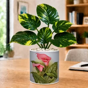 Artificial Tree Ceramic Photo Pot With White Stones 3x4 Inch (F166538) Artificial Tree Ceramic Photo Pot With White Stones 3x4 Inch (F166538)