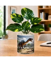 Artificial Tree Ceramic Photo Pot With White Stones 3x4 Inch (F166546)