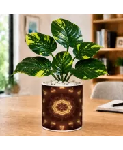 Artificial Tree Ceramic Photo Pot With White Stones 3x4 Inch (F166549)