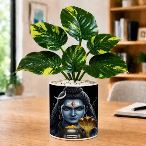 Artificial Tree Ceramic Photo Pot With White Stones 3x4 Inch (F166550) Artificial Tree Ceramic Photo Pot With White Stones 3x4 Inch (F166550)