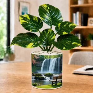 Artificial Tree Ceramic Photo Pot With White Stones 3x4 Inch (F166553) Artificial Tree Ceramic Photo Pot With White Stones 3x4 Inch (F166553)