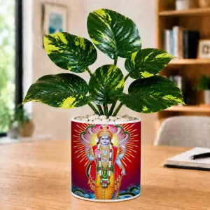 Artificial Tree Ceramic Photo Pot With White Stones 3x4 Inch (F166560) Artificial Tree Ceramic Photo Pot With White Stones 3x4 Inch (F166560)