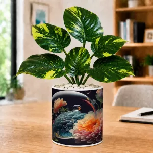 Artificial Tree Ceramic Photo Pot With White Stones 3x4 Inch (F166561) Artificial Tree Ceramic Photo Pot With White Stones 3x4 Inch (F166561)