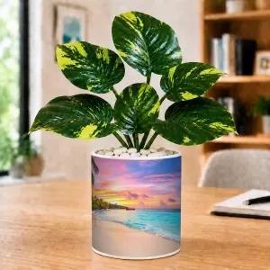 Artificial Tree Ceramic Photo Pot With White Stones 3x4 Inch (F166565) Artificial Tree Ceramic Photo Pot With White Stones 3x4 Inch (F166565)