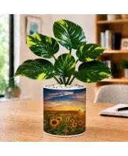 Artificial Tree Ceramic Photo Pot With White Stones 3x4 Inch (F166568)