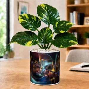 Artificial Tree Ceramic Photo Pot With White Stones 3x4 Inch (F166571) Artificial Tree Ceramic Photo Pot With White Stones 3x4 Inch (F166571)