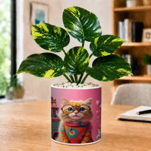 Artificial Tree Ceramic Photo Pot With White Stones 3x4 Inch (F166574) Artificial Tree Ceramic Photo Pot With White Stones 3x4 Inch (F166574)